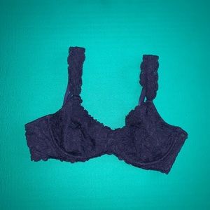 Navy Aerie unlined lace bra